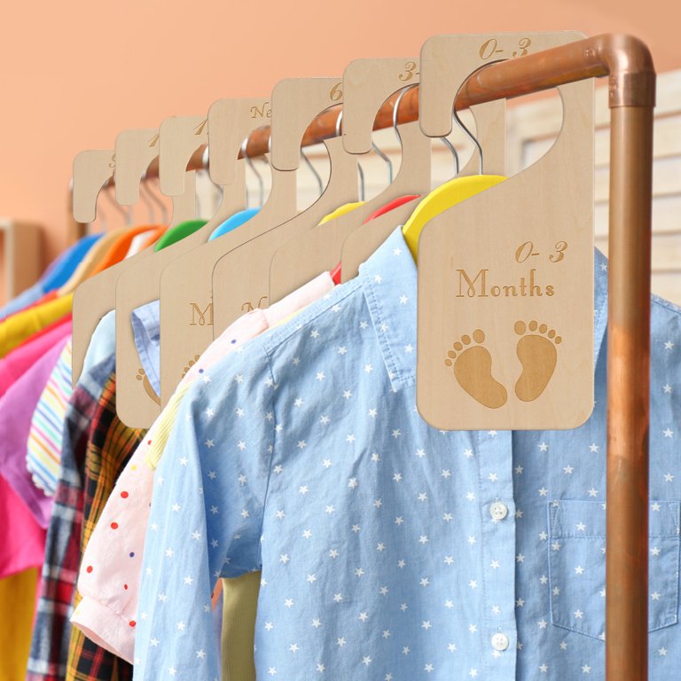 Baby Closet Dividers - Wooden Organizers For Newborn To Toddler Clothes