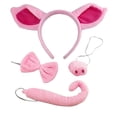 thumbnail image 2 of Cerdo diadema orejas y cola conjunto de accesorios de disfraces de color rosa, 2 of 8