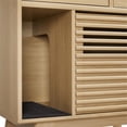thumbnail image 3 of Pemberly Row Modern / Contemporary Wood Cat Cabinet in Oak Finish, 3 of 17