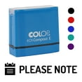 thumbnail image 2 of Printtoo Please Note Self Inking Rubber Stamp Pre-Inked Office Stamp- Home Office Business Stationery, Blue- 42 x 9 mm, 2 of 7