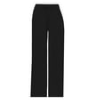 thumbnail image 4 of Jxximdong Pants for Women Women Linen Pants Wide Leg Palazzo Pants Cotton Linen Drawstring Summer Pants With Pockets Black M Trousers, 4 of 4