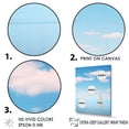 thumbnail image 3 of Designart "Azure Ocean Sailboard View" Coastal Floater Framed Wall Art Prints, 3 of 5