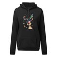 thumbnail image 4 of Puntoco Mujer Moda Casual Impreso Blusa de manga larga Bolsillo Pullover tops Sudaderas con capucha Puntoco Puntoco-810, 4 of 7