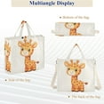 thumbnail image 6 of Cute Giraffe Corduroy Tote Bag Handbag Large Messenger Bag Shoulder Crossbody Zipper Bag Purse, 6 of 8