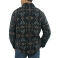 thumbnail image 3 of Jachs Men's Aztec Sherpa Lined Wool Blend Button Closure Shirt Jacket (Black, XL), 3 of 9