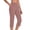 Pink, variant on Womens Yoga Capris Elastic High Waist Slim Leg Stretchy Athletic Capri Pants Workout Gym Capris with Pockets