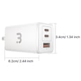 thumbnail image 4 of Cargador AC MYBAT 67W GaN Universal USB-C para Macbook Laptops Ipad iPhone Android Tablets, 4 of 8