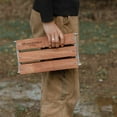 thumbnail image 4 of Outdoor Camping Cups Bowls Folding Storage Rack Wooden Three-tier Storage Bracket Picnic BBQ Tableware Cookware Storage Rack Campsite Tools Shelf, 4 of 6