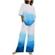 thumbnail image 1 of Conjunto Corto para las Mujeres Casual Suelto Encaje Casa Pantalones Impresos Y Blusa de Cuello Redondo de Dos Piezas, 1 of 5