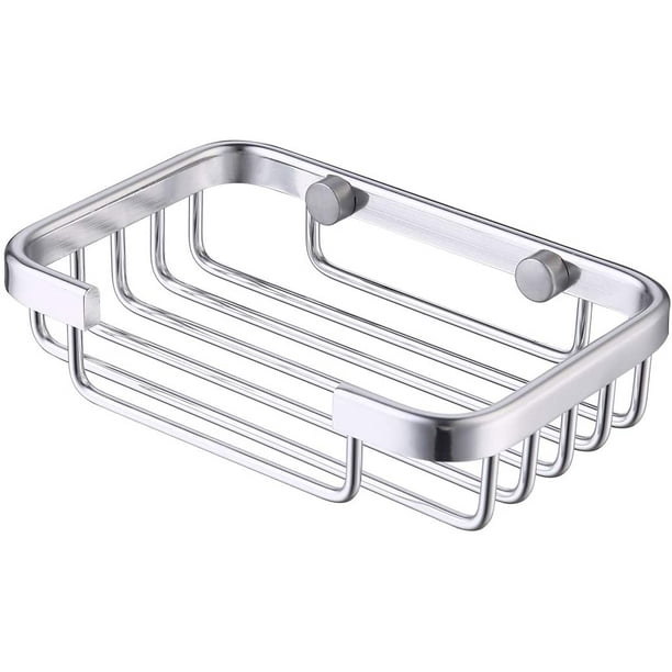 Wall Mounted Soap Holder Screw Aluminum Shower Soap Holder Silver Soap