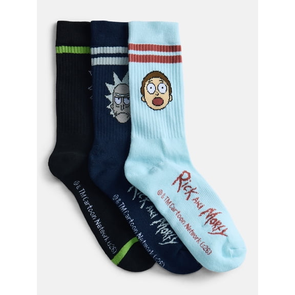 Men's Rick & Morty 3pk Socks, Sizes 10-13