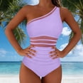 thumbnail image 5 of Oplxuo Women Mesh One Piece Swimsuit - Tummy Control One Shoulder Bathing Suit Cut Out Swimwear 2026, 5 of 7