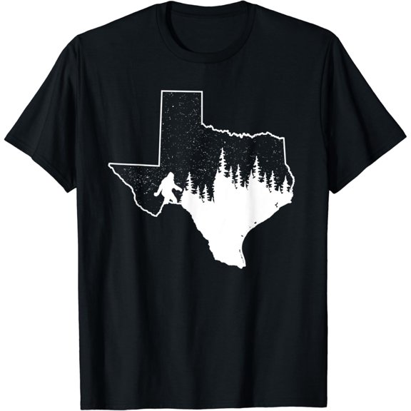 t-shirt Texas Bigfoot Gift Sasquatch Silhouette State Pride Nature T-Shirt mens t shirt，black，women，funny，misfits，men，journey