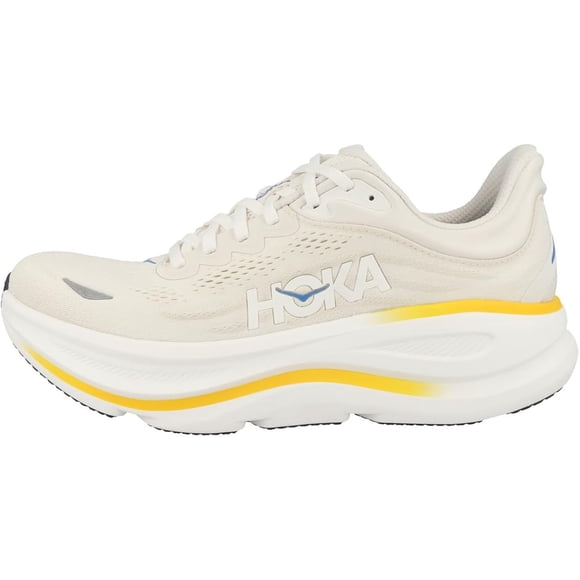 Hoka Bondi 9 Chaussures de Course pour Homme Blanches/cuir