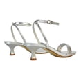 thumbnail image 2 of XY London Womens Antonia Metallic Strappy Low Kitten Heel Sandals, 2 of 5