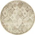 thumbnail image 1 of Unique Loom Tuareg Vintage Distressed Rug 8' x 8' Round Beige/Brown, 1 of 1