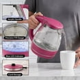 thumbnail image 6 of OVENTE Electric Kettle, 1.5L Borosilicate Glass Countertop Water Heater and Boiler for Coffee or Tea, BPA-Free, Auto Shut-Off, Boil-Dry Protection, Removable and Washable Spout Filter, Pink KG83F, 6 of 8