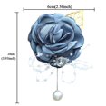 thumbnail image 4 of Ramillete de novia con flores artificiales para boda, hojas de encaje, decoración para la muñeca de la dama de honor - Raíz de loto en polvo, 4 of 5