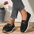 thumbnail image 2 of Women's Platform Loafers Comfortable Slip On Orthopedic Shoes Lightweight Sneakers Business Non Slip Walking Boat Shoes, 2 of 8