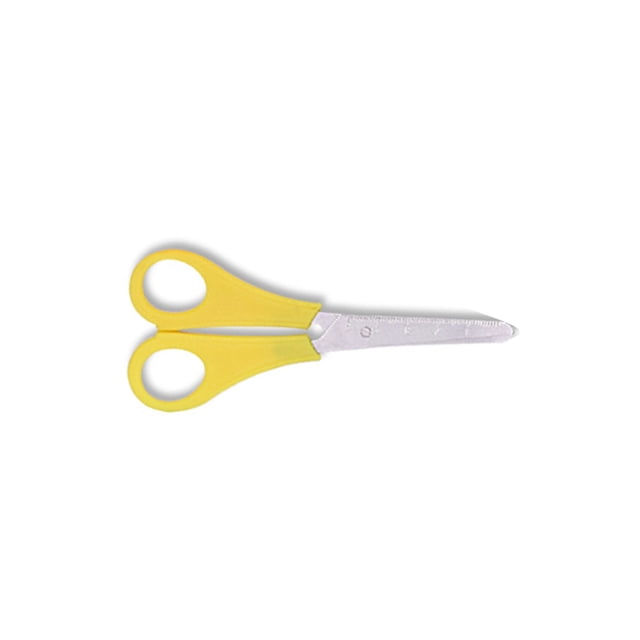 Matsuzay Tijeras antiguas con escala, bricolaje, medición precisa, mango suave, colores brillantes multifuncionales, tijeras 2 en 1 para manualidades y Recortadores de papel Amarillo