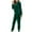 Green-E, variant on Penkiiy Women's 2 Piece Outfit Off the Shoulder Long Sleeve Crop Top and Flare Leg Pants Set M Black