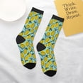 thumbnail image 4 of Kids Girls Boys Socks - Lemon print Comfort Breathable Crew Socks for Boys Girls Kids, Soft Athletic Running Socks for Boys Socks 6-10 Years Old, 4 of 6
