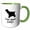 Green/White, variant on 3drose, Cocker Spaniel Dog Dad, 11oz Two-tone Green Mug