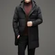 thumbnail image 4 of Chaqueta de plumón para hombre, con relleno de plumón de pato, de invierno, de marca, larga, acolchada, para hombre, nueva, informal, para hombre, 4 of 5