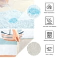 thumbnail image 3 of Yayeee Bath Rugs for Bathroom Floor Set of 2 Non Slip Fluffy Soft Absorbent Mat, Orange Nautical Pattern, 3 of 7