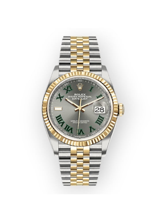 Pre-Owned Rolex Datejust 126233 36 mm Slate Dial Two-Tone Jubilee Bracelet Men’s Watch