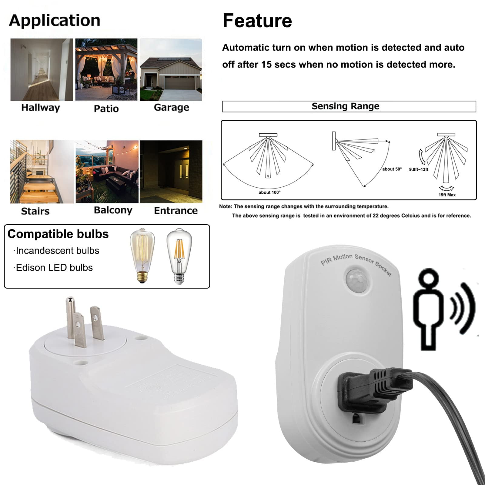 Kiven Plug in Motion Sensor Pendant Light , Modern Green Hanging Light Fixture with Aluminum Lampshade, E26 Socket Dimmable Pendant Lights for Bedroom Hallway Kitchen TB2486