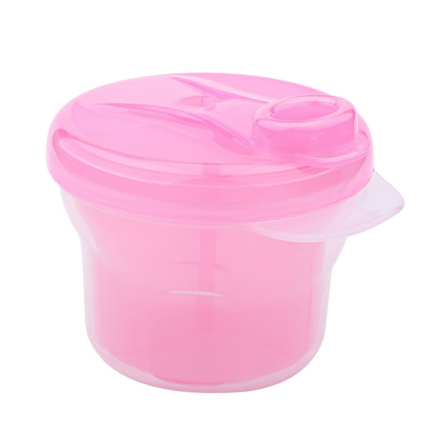 1 dispensador portátil de leche en polvo para bebés y niños pequeños (rosa)