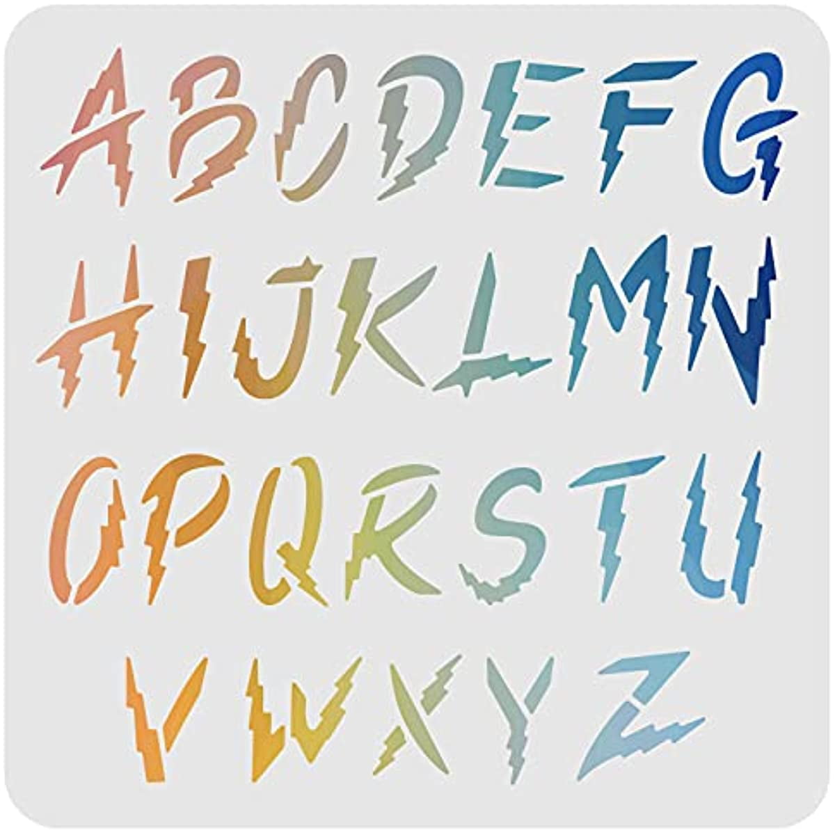 Letter Stencil Decoration Template 11.8x11.8 inch Plastic Alphabet