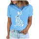 thumbnail image 2 of Tops de Cuello Alto para las Mujeres Amante Impreso Camiseta Cuello Redondo Manga Corta, Poliéster Spandex, 2 of 7