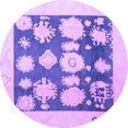 thumbnail image 1 of Ahgly Company Indoor Round Oriental Purple Traditional Area Rugs, 3' Round, 1 of 4