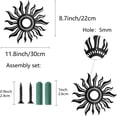 thumbnail image 2 of Abstract Sun Metal Wall Hanging Hollow Silhouette Iron Wall Mounted Bohemian Decoration for Living Room Bedroom Office Garden Farmhouse Christmas Housewarming 11.8x8.7in Black, 2 of 8