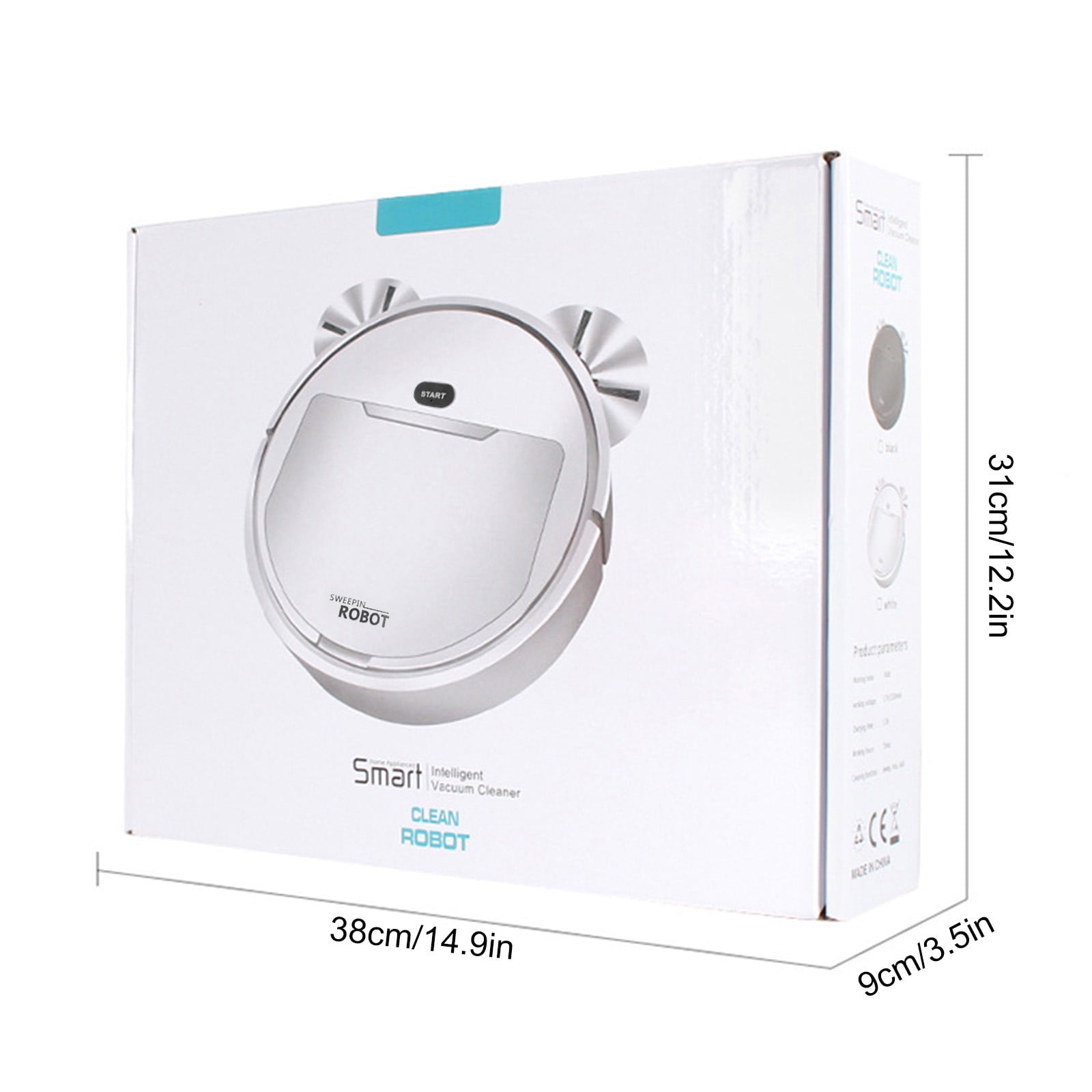 Robot Vacuum Cleaner, USB Smart 3 in 1 Super Thin, Powerful Suction, Quiet, Self Charging Robotic Vacuum Cleaner, Cleans Hard Floors to Medium Pile Carpets