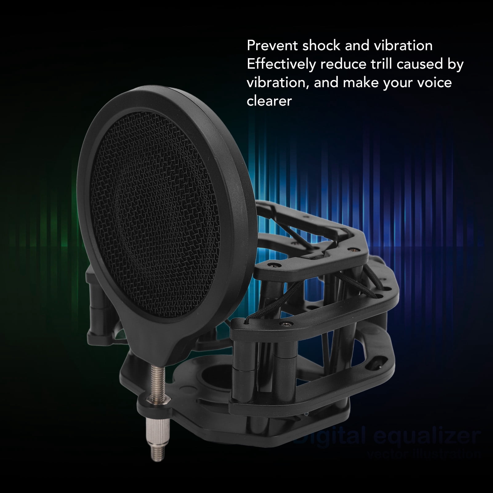 YAHHU Professional Microphone Shock Mount Filter Adjustable Recording Mic Holder Clip Pack for Neumann U87 Dia 24MM (0.94 inches)