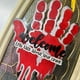 thumbnail image 5 of Wosthever Placa de puerta con huella de mano roja - Decoración para Halloween Placa de puerta con huella de sangre de terror Ambiente aterrador Kits de decoración para fiestas, 5 of 6