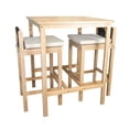 thumbnail image 1 of Juego De Mesa De Madera Maciza Con 2 Sillas Altas Bossa Cala, 1 of 5