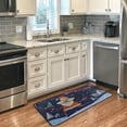 thumbnail image 4 of Dreamtimes Kitchen Rugs,Santa Claus Running with Christmas Tree Non Slip Washable Cushioned Carpets Polyester AntiFatigue Comfort Porch Floor Mat Christmas Decoration 39×20 in, 4 of 7