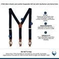 thumbnail image 5 of CTM  Elastic and Leather Suspender Gift Set with Clip Button and Swivel Ends (Men), 5 of 5