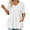 White, variant on HomeDM Short Sleeve Shirts for Women, V Neck Summer Loose Fit Solid Color Basic Tee with Pocket - Watermelon Red/L