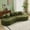 Antique Green + Foam+Spring + 4 Seat + Minimalist, variant on Modern Curved Modular Sofa, Green Plush Sectional Couch for Living Room, Soft Skin-Friendly Upholstery, Ergonomic Multi-Seat Design, Nordic Minimalist Home Furniture,Green