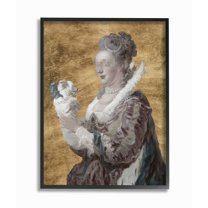 Stupell Industries Mystery Duchess with Puppy Censored Classical Art Designed by Studio W