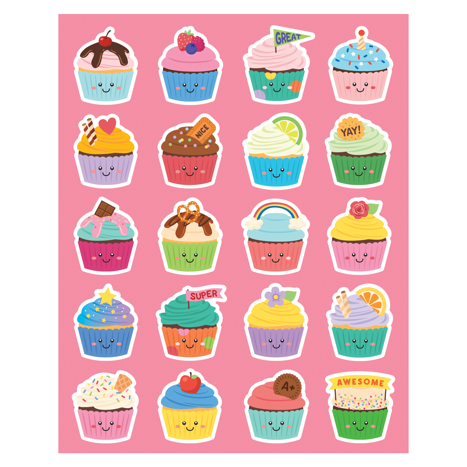Teacher Created Resources Cupcake Smelly Stickers, 120 Per Pack, 6 Packs