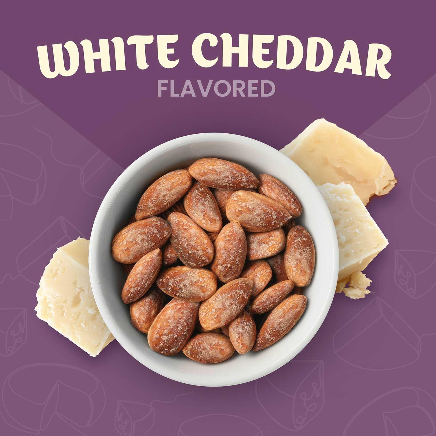 Blue Diamond Almonds White Cheddar Flavored Snack Almonds, 40 oz Resealable Bag