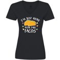 thumbnail image 3 of Inktastic Im Just Here For The Tacos Cinco De Mayo Women's V-Neck T-Shirt, 3 of 5