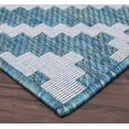 thumbnail image 4 of Trellis Diamond Moroccan Rug - 2 ft. x 3 ft., Ocean, UV Protected Floor Rug w/ Waterproof Surface for Garden, Patio, 4 of 8