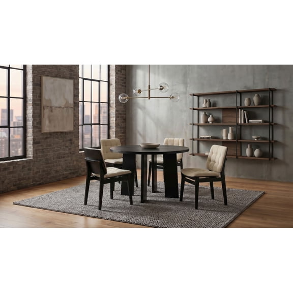 Coaster Strouse 5-Piece Dining Set, Cream and Black